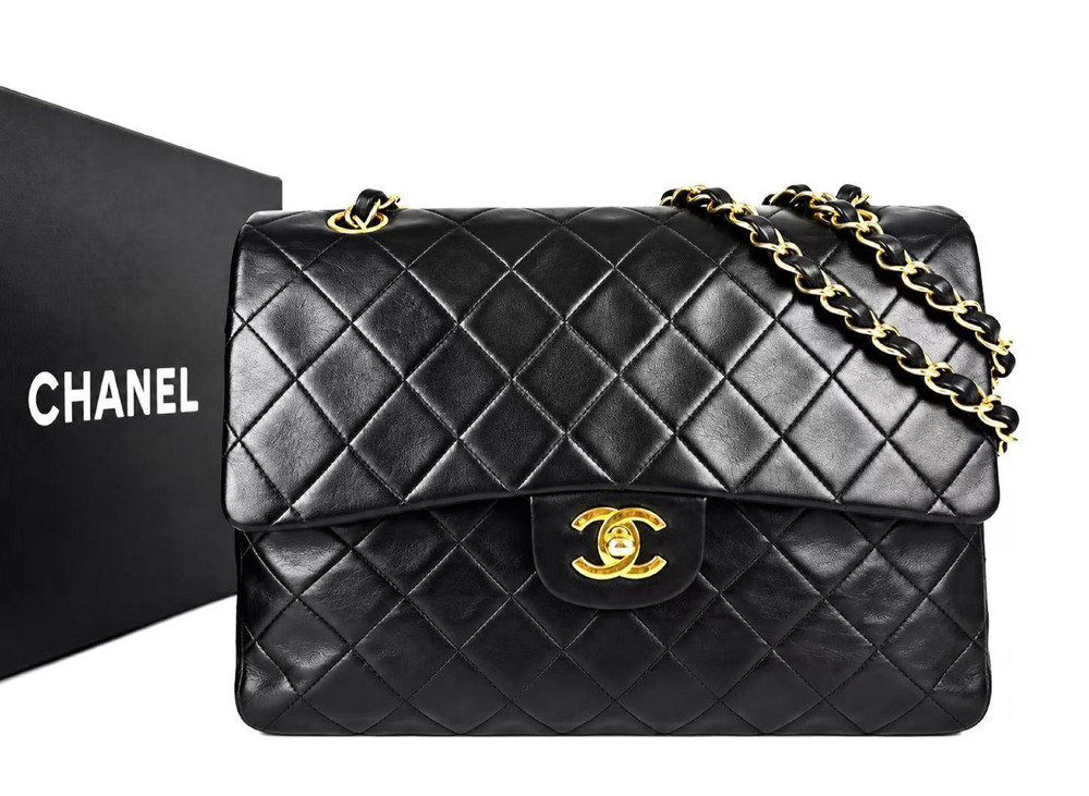 Chanel Classic Timeless Double Flap Quilted Lambskin Medium